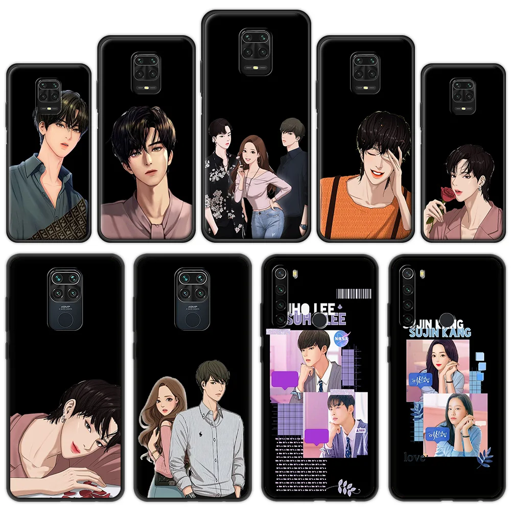 

True Beauty Manga Anime Phone Case For Xiaomi Redmi Note 9S 9 8 7 10 Pro 8T 9C 9A 8A K40 Soft Silicone Black Cover Coque Funda