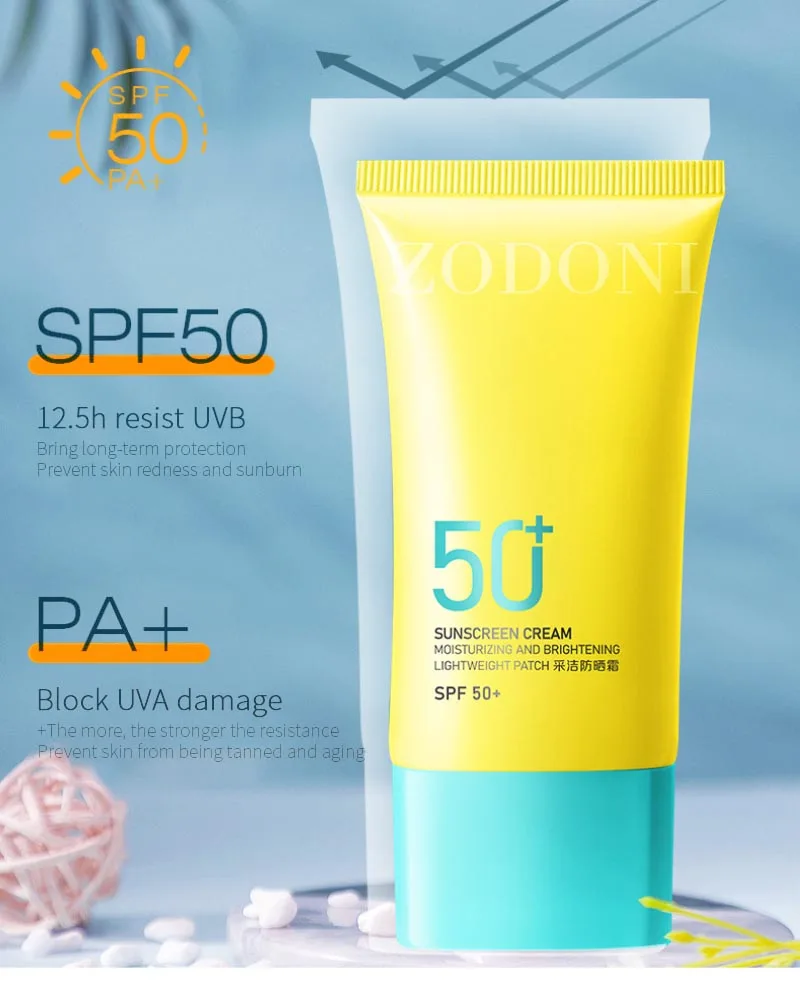 Отбеливающий крем для лица омолаживающий увлажняющий с SPF 50 макияжа и всего