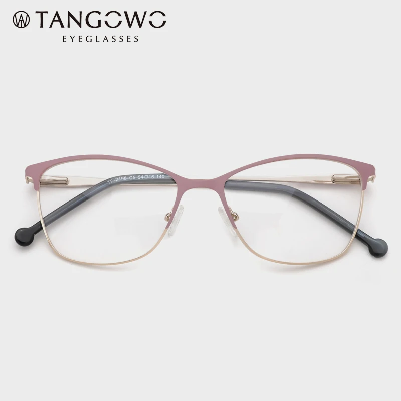 TANGOWO металлические женские очки оправа оптические по рецепту прозрачные линзы