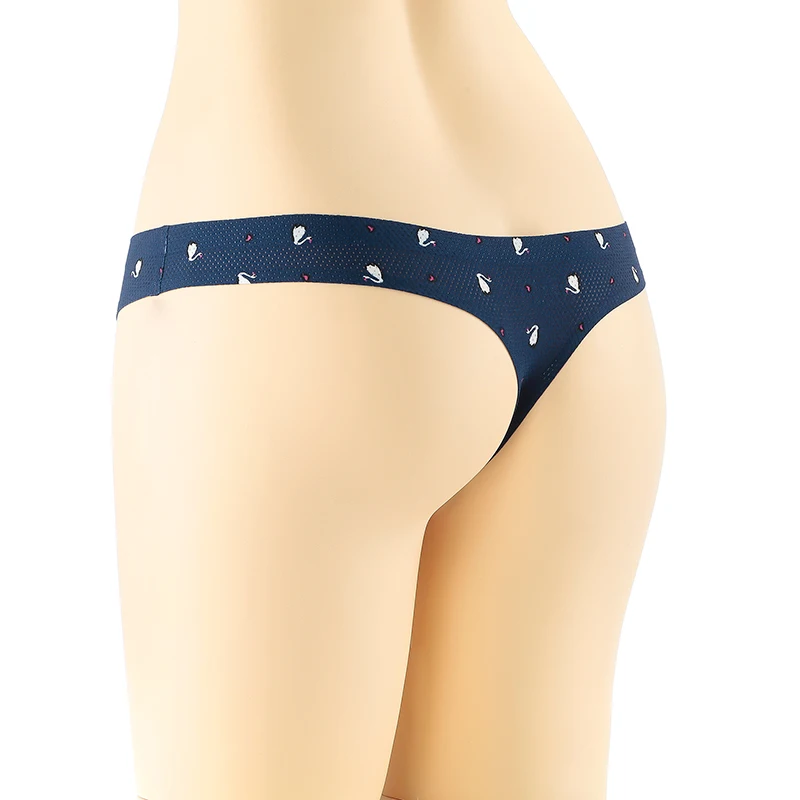 2 шт. сексуальные стринги с принтом бесшовные трусики женское нижнее белье низкой