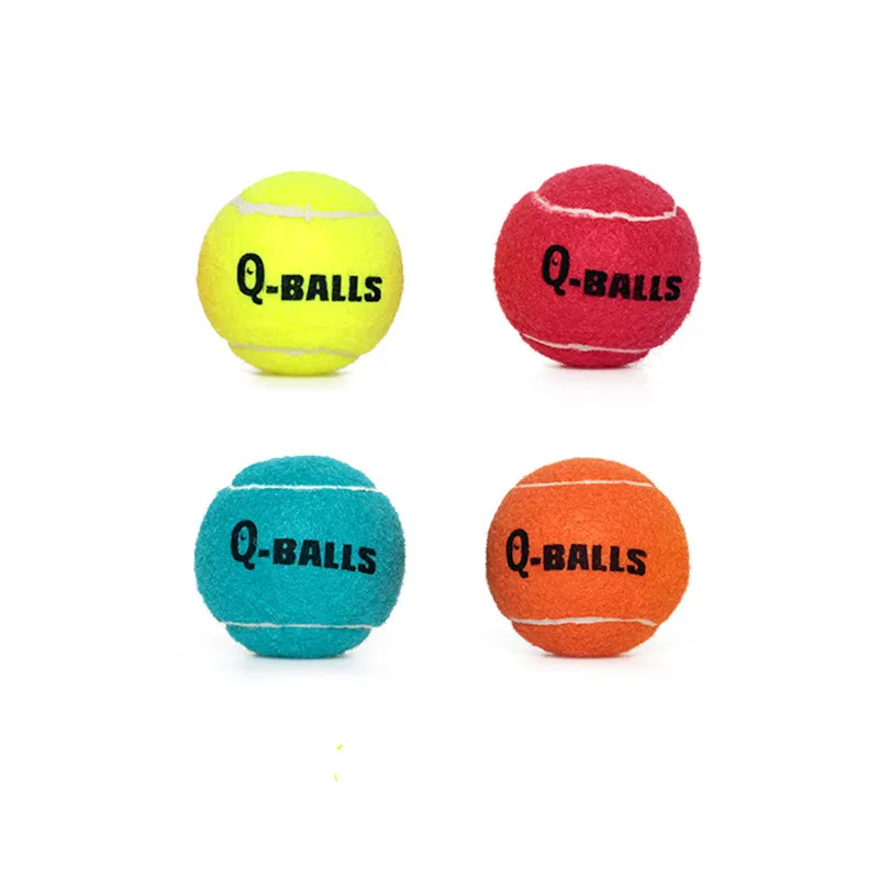 

Squeak Dog Ball Toys for Small Medium Dogs Squeaky Fidget Toys Tennis Ball Trainning Rubber Bite Resistant Pet Products Supplies
