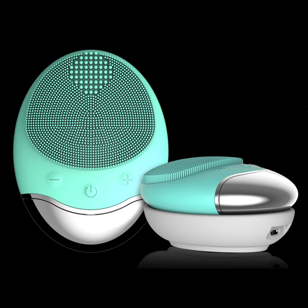 

Facial Cleansing Brush Ultrasonic Electric Silicone Face Cleansing Brush Beauty Machine Wireless Charger Deep Clean Face massage