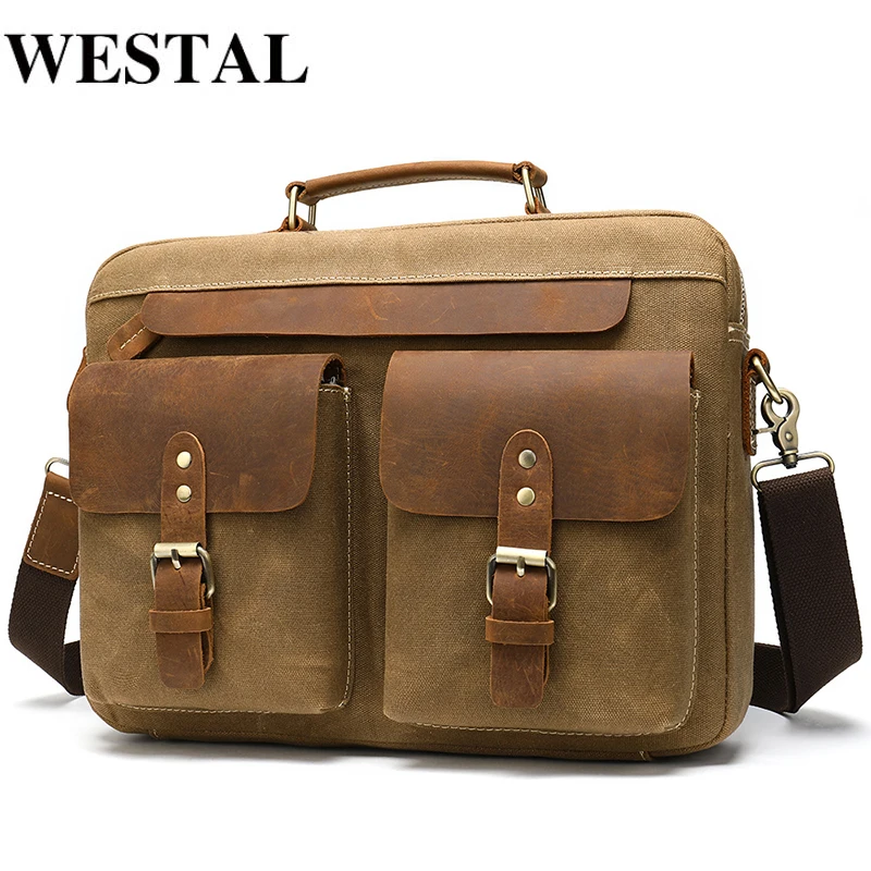 

Портфель WESTAL мужской из натуральной кожи, сумка для работы и офиса, сумочка для ноутбука, чемоданчик для юристов