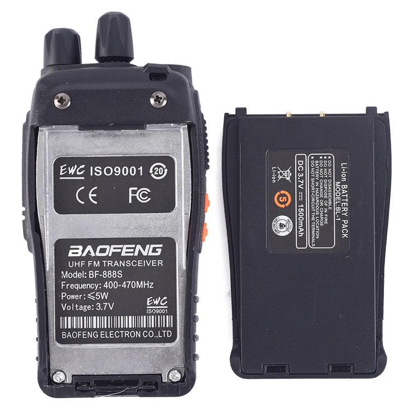 Baofeng 1 шт./2 шт. bf-888s иди и болтай Walkie Talkie “иди радиостанция UHF 400-470 МГц 16CH 888s CB радио BF