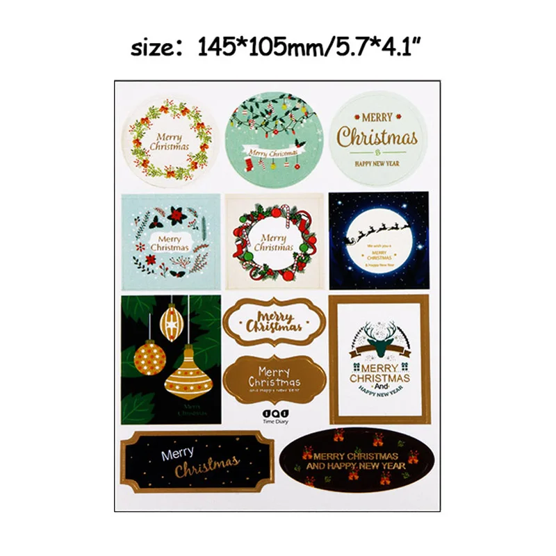 2sheet Stickers Рождественский Адвент-календарь 1-24 цифры наклейка s Рождественская бумажная наклейка-календарь Navidad Kerst украшение для дома натальные поставки - Цвет: 2sheet Stickers