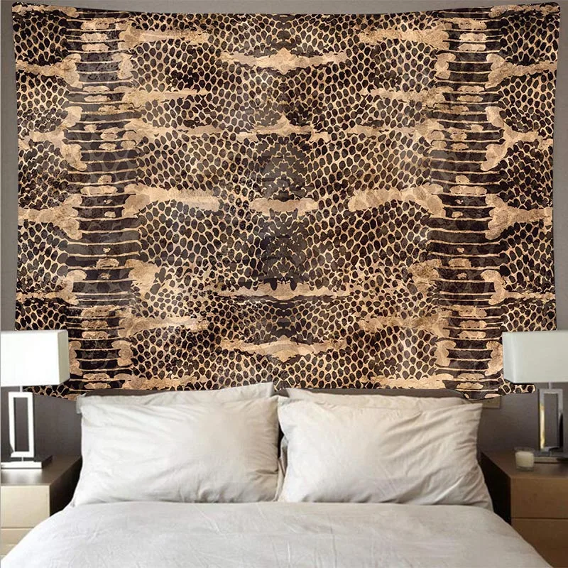 Загадочный змеиный принт гобелен большой художник психоделический настенный