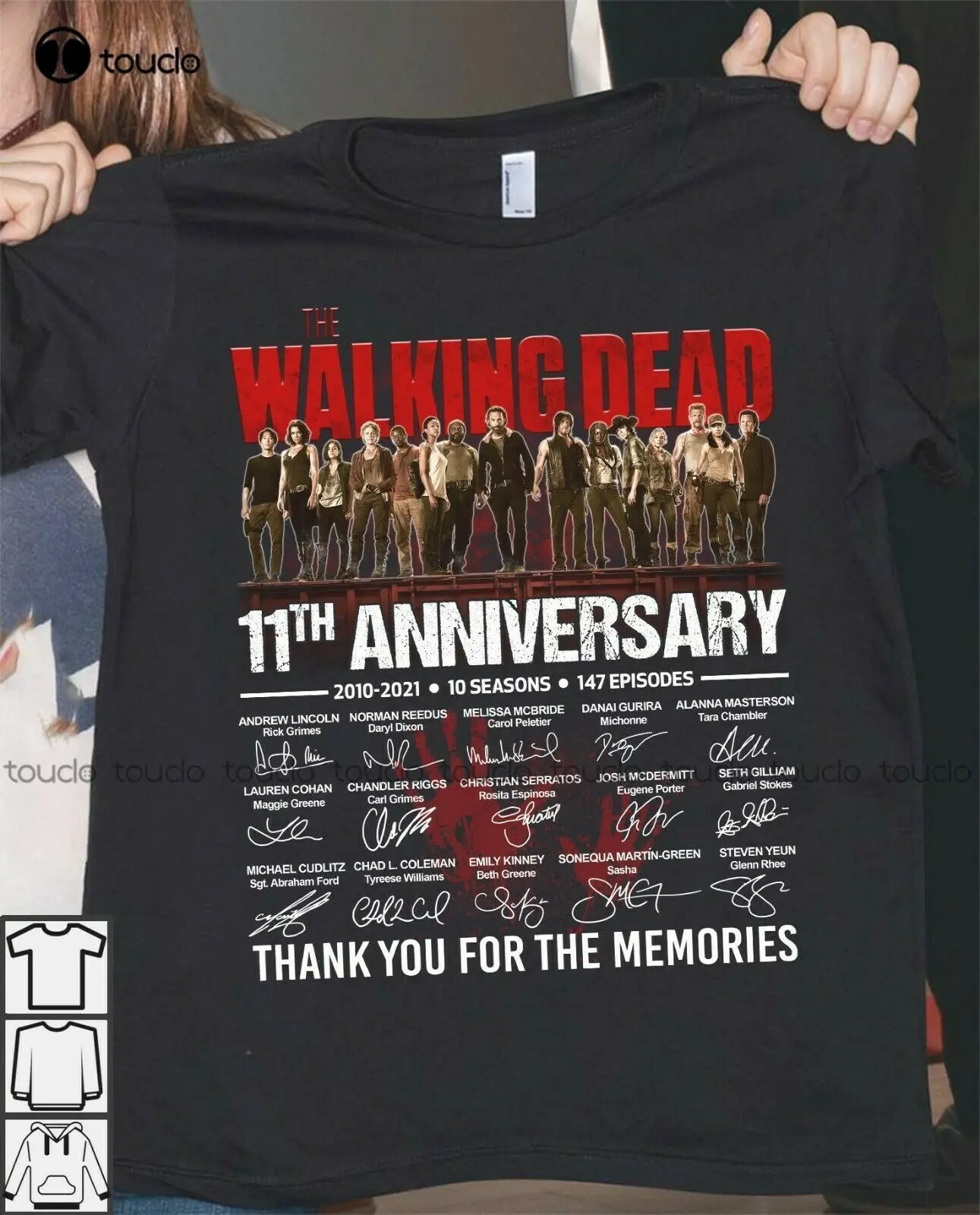 

New The Walking Dead 11Th Anniversary 2010-2021 Thank You For The Memories Tee Shirt Hawaiian Shirts