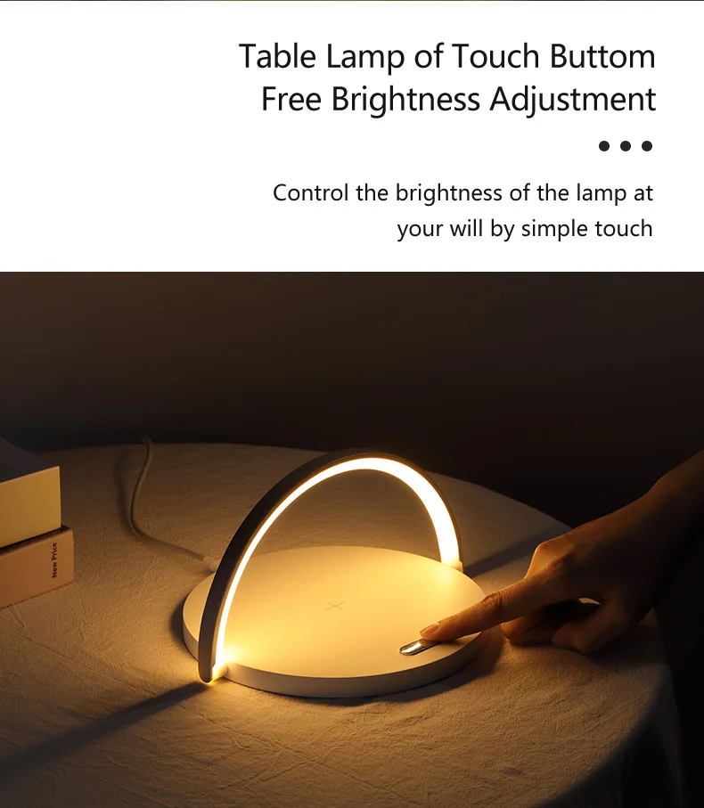modern led table lamp for bedroom wireless charging cell phone bluetooth speaker bedside lamp table light wireless desk lamp led free global shipping