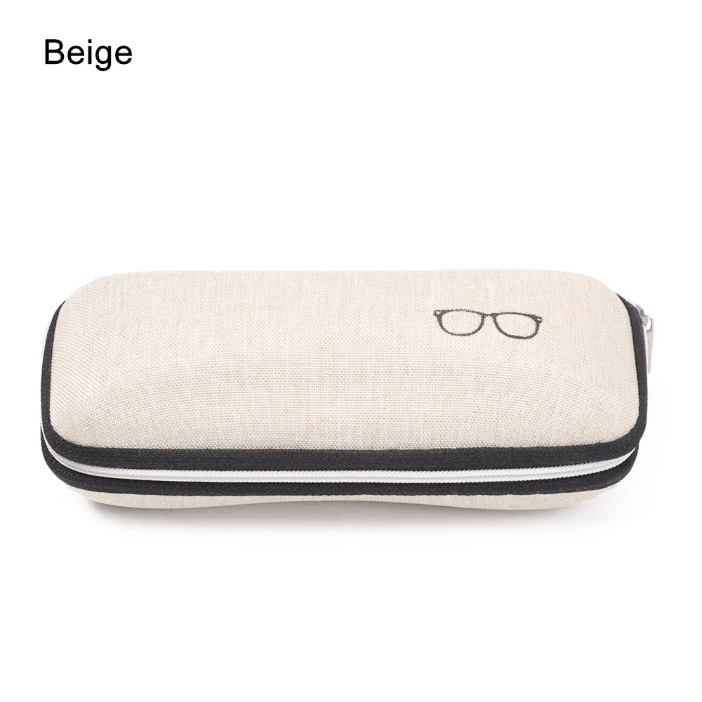 beige Новые модные популярные солнцезащитные очки, коробка для очков с узором, коробка для очков на молнии, простой стиль, портативная защитная коробка для очков EVA - Цвет: beige
