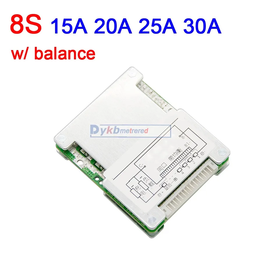 8S 24V 30A 25A 20A Lifepo4 литий-железо-фосфатных аккумуляторов и Батарея защиты инвертор