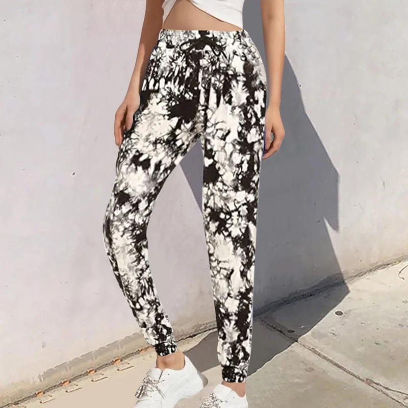 

Laamei Leopard Joggers Women Sweatpants Stretch Loose Casual Pants Drawstring Pantalones Femme Mujer Female Trousers Homewear