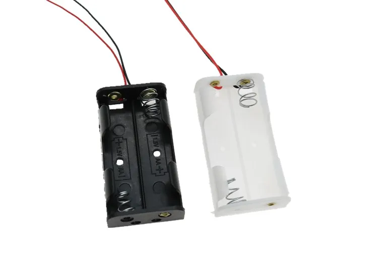 

Пластиковый держатель для батарей 600 шт./лот MasterFire 2 * AA 3V, коробка для хранения с кабельными выводами для 2 x AA 1,5 V, крышка для литиевых батарей