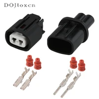 15102050sets 2 pin abs sensor waterproof wiring plug black male female connector for toyota with terminal sealing rubber