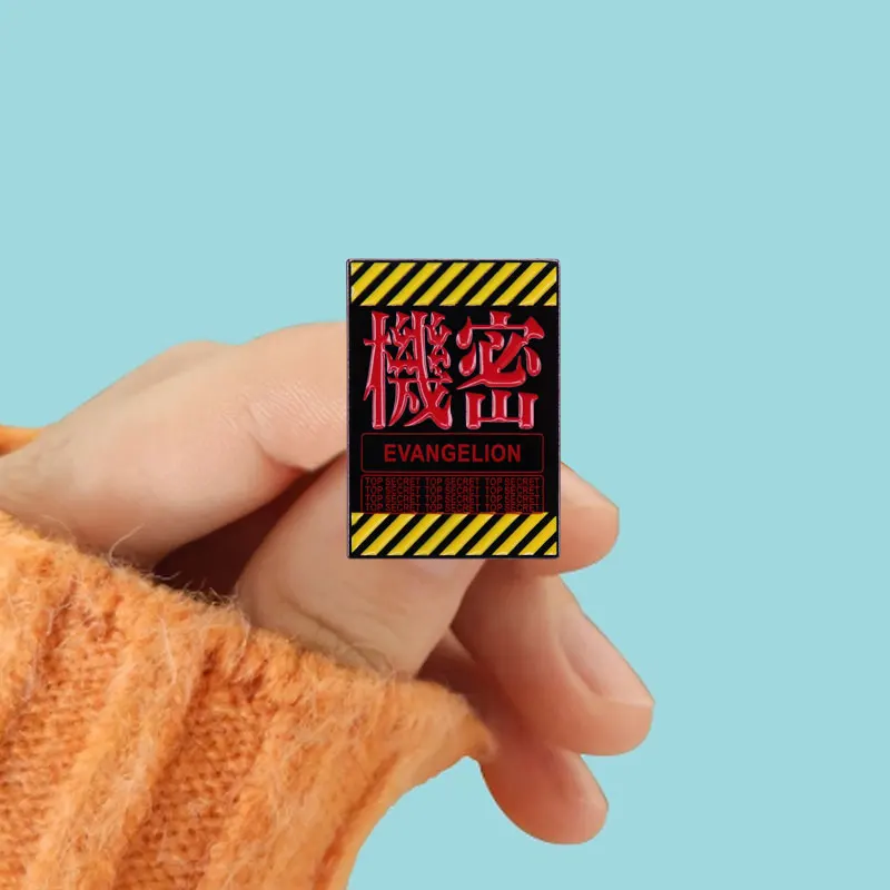 Брошь в стиле аниме EVA-01 Top Secret эмалированные металлические значки булавка на