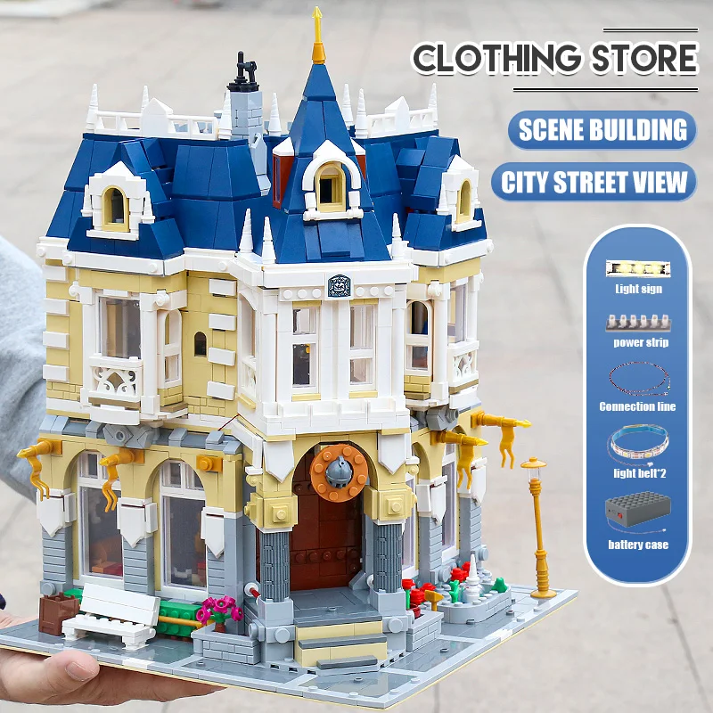Молд KING 11005 игрушки для строительства улицы магазин костюмов MOC со светодиодными