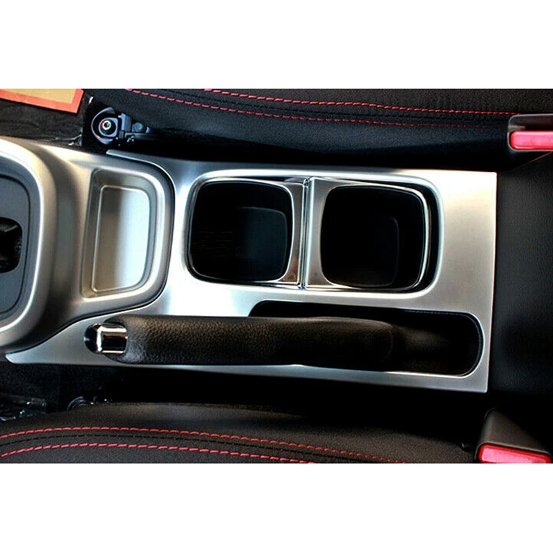 

ABS Silver Car Water Cup Holder Cover Trim Central Control Cup Holder Cover for Suzuki Vitara Escudo 2015-2019