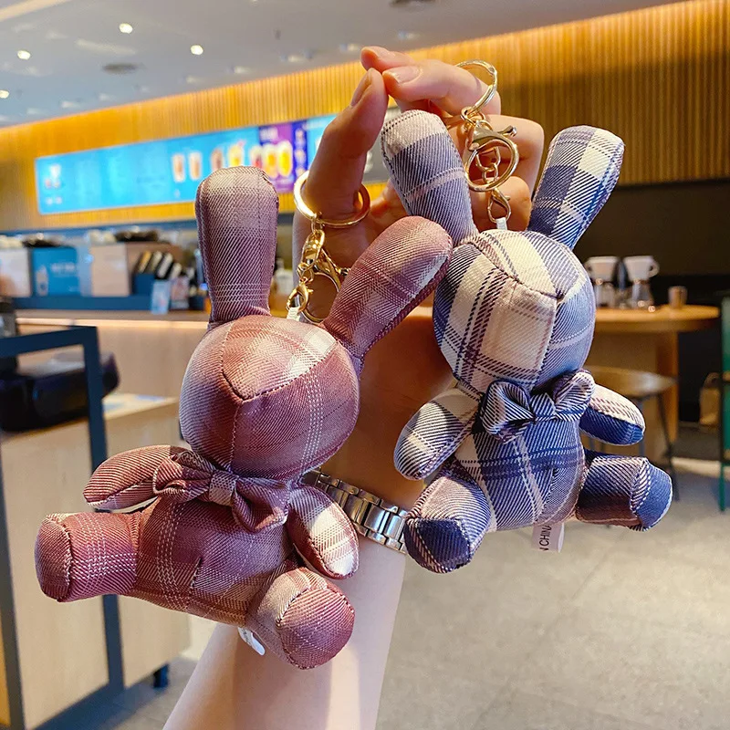 Брелок с милым мультяшным кроликом JK, модный брелок с подвеской для автомобиля, креативные женские брелоки для девочек, брелок с подвеской для сумки, подарки