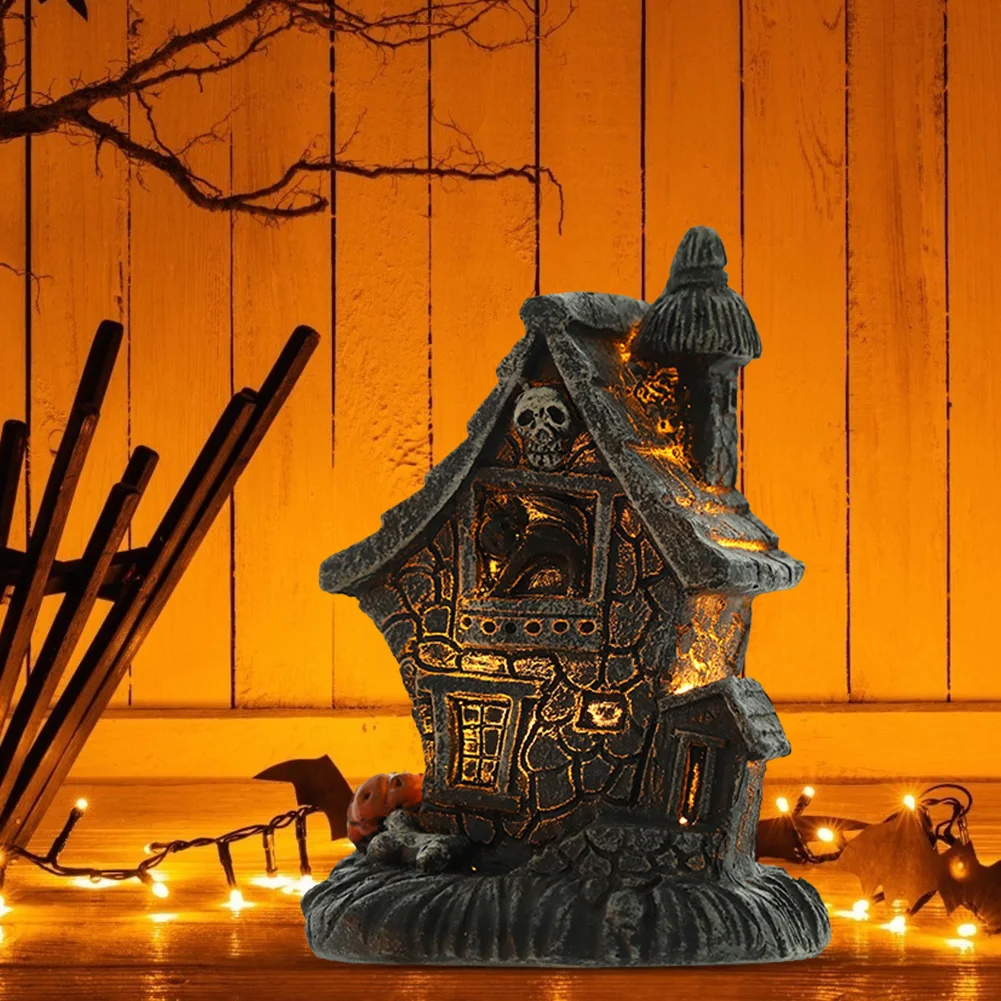

Vintage Halloween LED Lantern Creative Haunted House Shape Light Gift Kid Favor Gifts Indoor Outdoor Decoration