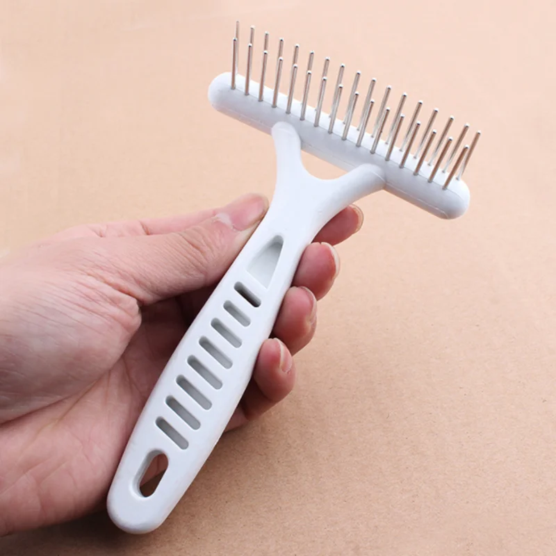 White Rake Comb for Dogs Brush Short Long Hair Fur Shedding Remove Cat Dog Brush Grooming Tools Pet Dog Supplies