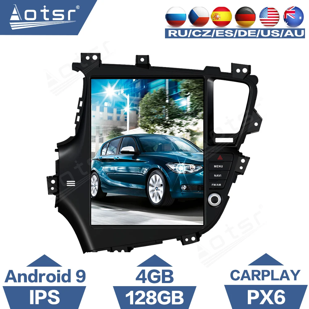 Автомагнитола PX6 на Android 9 для KIA K5 Optima 2009 2015 автомобильный мультимедийный плеер с