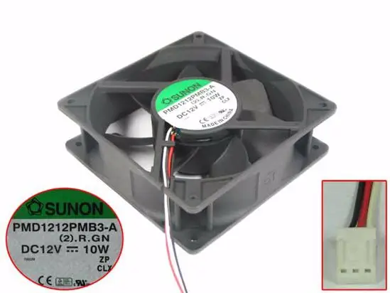 SUNON PMD1212PMB3 A (2). Р. GN DC 12V 10W 120x120x38 мм версия 3 провода Сервер вентилятор