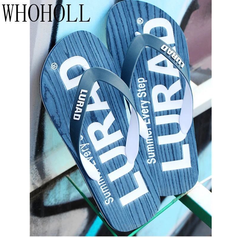 

Summer Couple Flip-flops Men And Women Beckham With The Same Paragraph Beach Slippers Men's Sandals Clip Toe Drag Men's Shoes