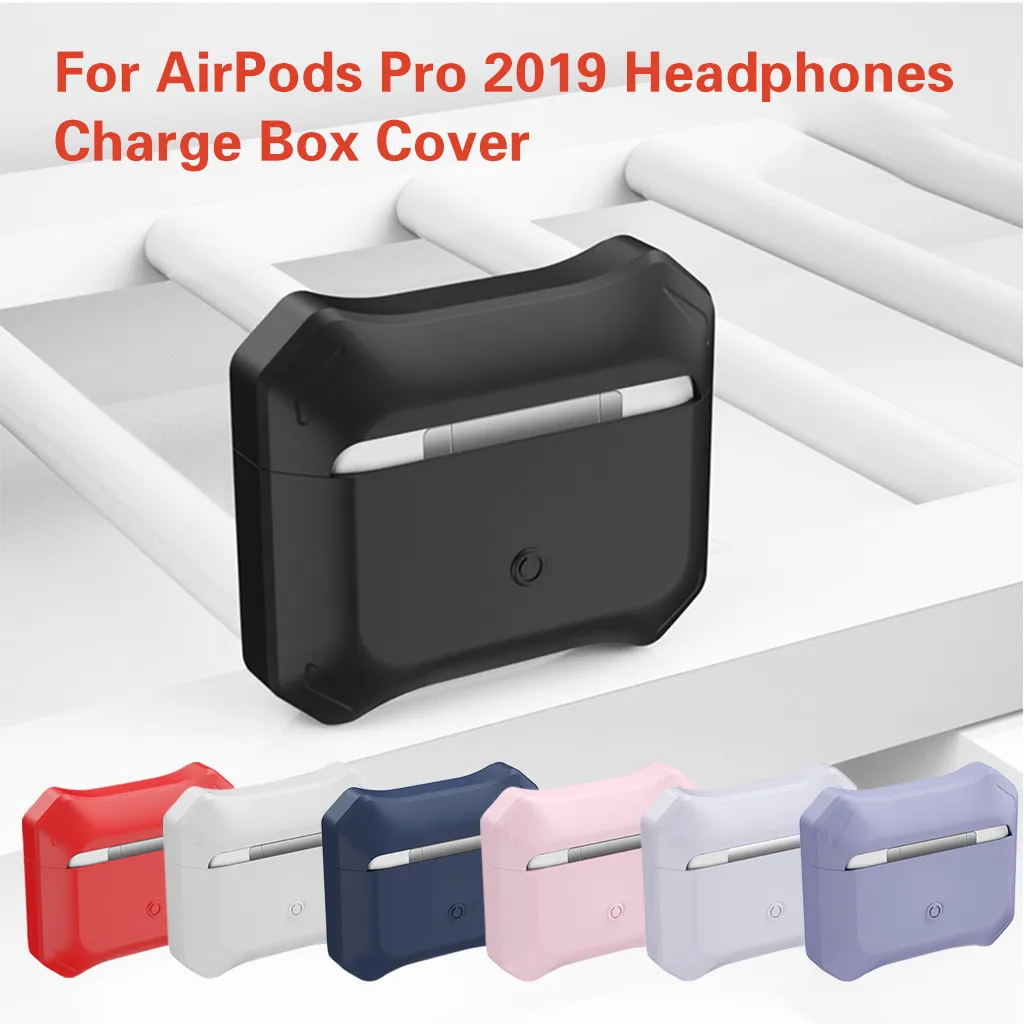 Беспроводной зарядный бокс для AirPods Pro 2019 силиконовая кобура с защитой от царапин