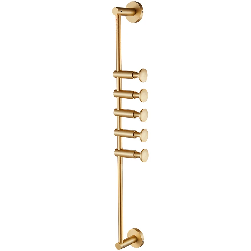 

Brass Solid Coat Rack Wall Hanging Bedroom Coat Hook Living Room Light Luxury Clothes Rack Entrance Door Hook A08-648