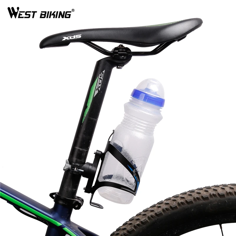 

WEST BIKING 360 Degree Rotation Bicycle Bottles Cage Holder Adapter Bike Handlebar Bicycle Seatpost Water Bottles Mount Adapter