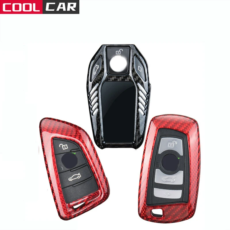 Чехол из углеродного волокна для автомобильного ключа BMW чехол 1 2 3 4 5 6 7 серии X1 X3 X4