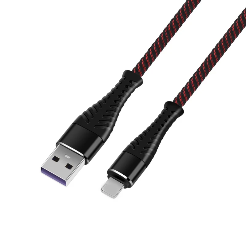 Black 1 м мощный Плетеный usb-кабель для зарядки и передачи данных для iPhone 5, 6, 7, 8 X XS, XR, iOS, устройство, горячее предложение для iPad Air 1, 2, 3 - Цвет: Black