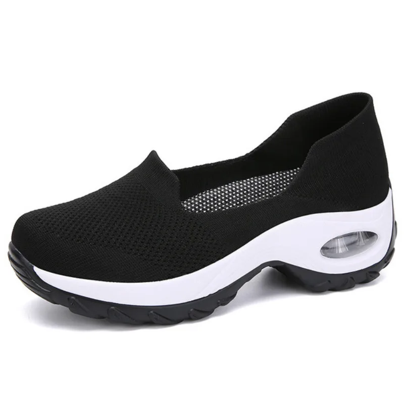 Women Sneakers Slip-On Spring Summer Cushioning Sports Shoes for Female Wine Red Comfortable Women's Loafers Flats Walking