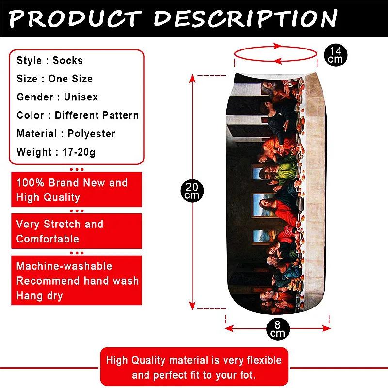 Носки женские с 3D-принтом дышащие низкие до щиколотки рисунком подсолнуха звезд