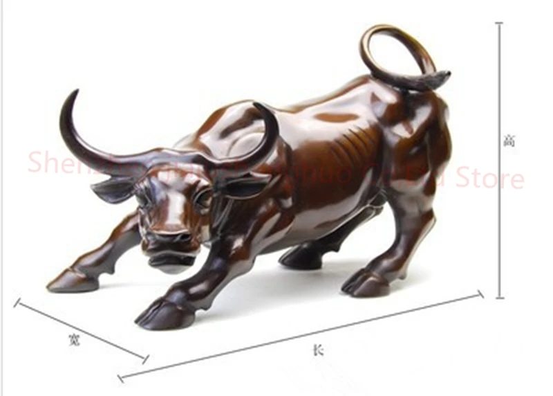 Большая уличная бронзовая свирепый бык статуя модные запрещенные ретро подарки