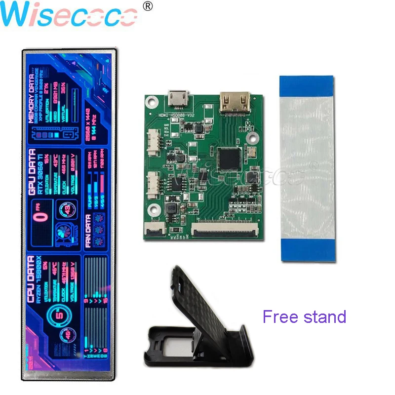 Панель управления сенсорным ЖК-экраном IPS для Raspberry Pi Aida64 8 дюйма 1920x480