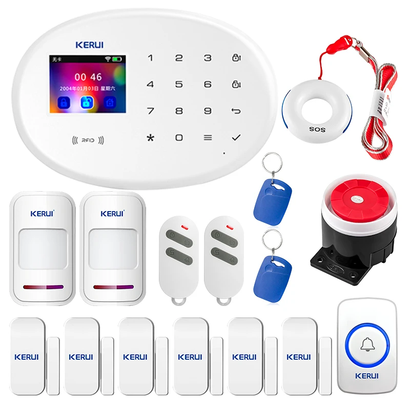 KERUI RFID карта управление приложением охранная беспроводная сигнализация WIFI GSM