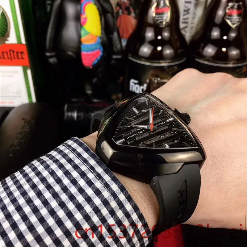 

Hamilton watch men's skeleton automatic mechanical AAA watch gold skeleton retro men's women watch quartz watch