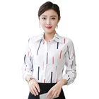 Корейские женские рубашки из органического хлопка, элегантная женская блузка в горошек с принтом, рубашки Blusas Mujer De Moda, женская рубашка с длинным рукавом размера плюс