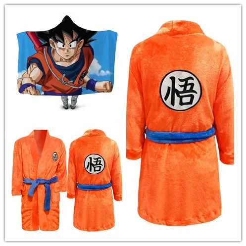 

Anime Cosplay Lovely Bathrobe Men Kids Women Kimono Bath Robe Son Goku Cosplay Costumes Dressing Gown Cloak Costume