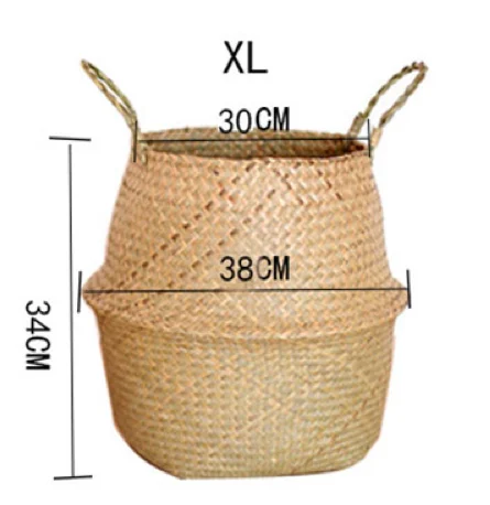 

Woven Dirty Storage Seagrass Wickerwork Rattan Hanging Flower Pot Plant Organizer Garden Gadgets Holder Кашпо Для Цветов