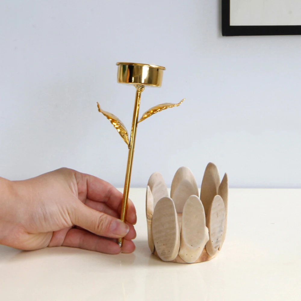 Цветочные подсвечники в горшке деревянный подсвечник европейский Железный