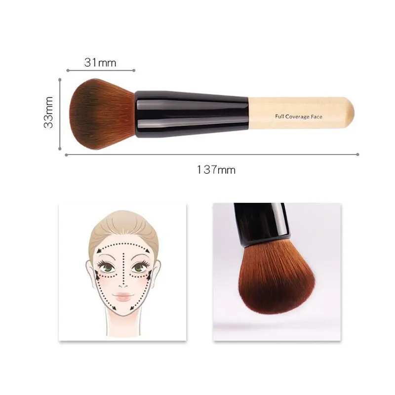 

Makeup Powder Foundation Blush Brush Mineral Bronzer Sculpting Concealer Brushes Dense Full Coverage Face Beauty Make Up Tools