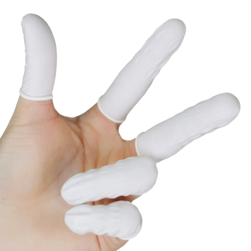 

100pcs Disposable Anti Static Rubber Latex Finger Cots Eyebrow Extension Gloves Practical Off Eyelash Extension Tool Accessories