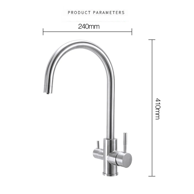 Питьевой воды кран 3 Way фильтр для очиститель Кухня Смесители Для затычка