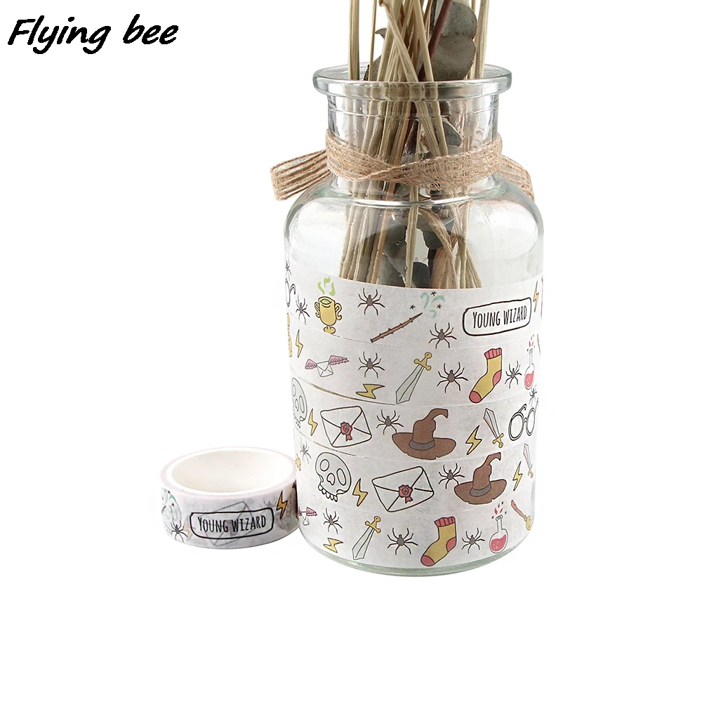 Flyingbee 15 мм x 5 м крутая мультяшная васи лента бумага сделай сам декоративная