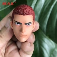 in stock 16 male hanamichi sakuragi head sculpt model cartoon anime figure accessory for 12 inches action figure doll toys