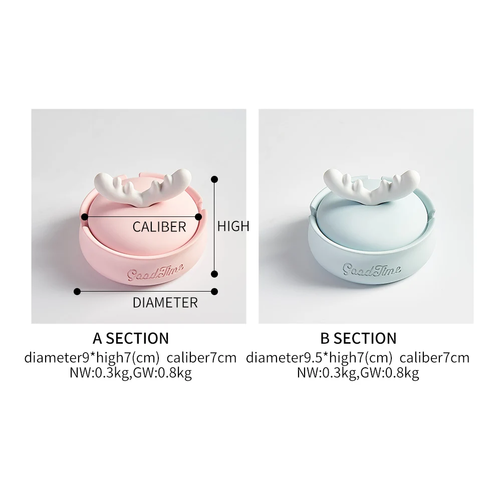 

Ashtray with lid Nordic style ashtray female ashtray gift cute pink ashtray living room bedroom interior smokeless ashtray