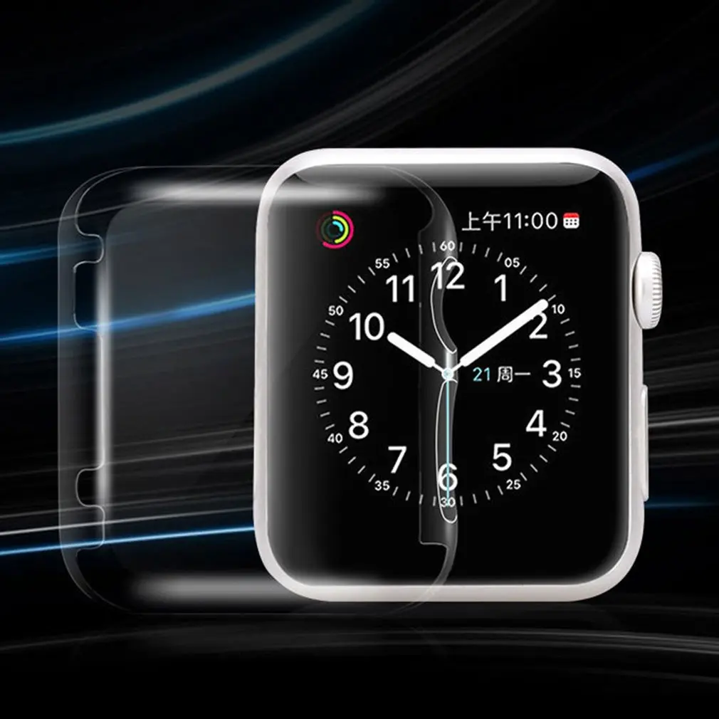 Прозрачный Твердый защитный чехол из поликарбоната для iwatch Apple Watch Series 4 5 40 мм 44