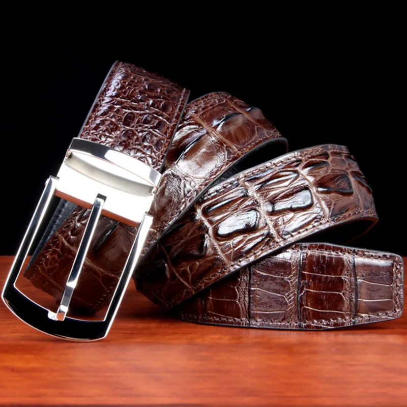 

Really Crocodile men Belt Hook Buckle Genuine Leather Waist Belt Luxurious Youth Business Affairs luxury brand ceinture homme
