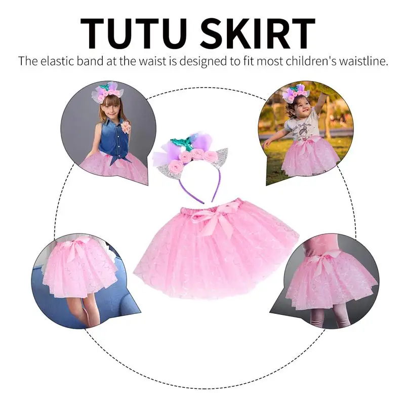 

1 Pc Girl Gauze Party Skirt With Inner Liner Tutu Skirt Party Princess Dress For Halloween Christmas Party